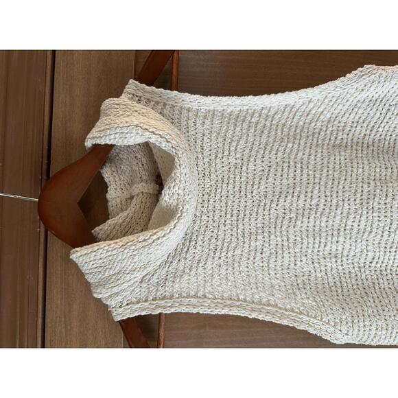 Anthropologie Pilcro Cowl Neck Sleeveless Knit Sweater Ivory Women’s size Medium - Picture 4 of 12
